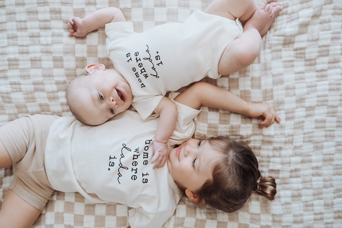 Home is Where Dada Is Organic Kids T-shirt — Tenth & Pine