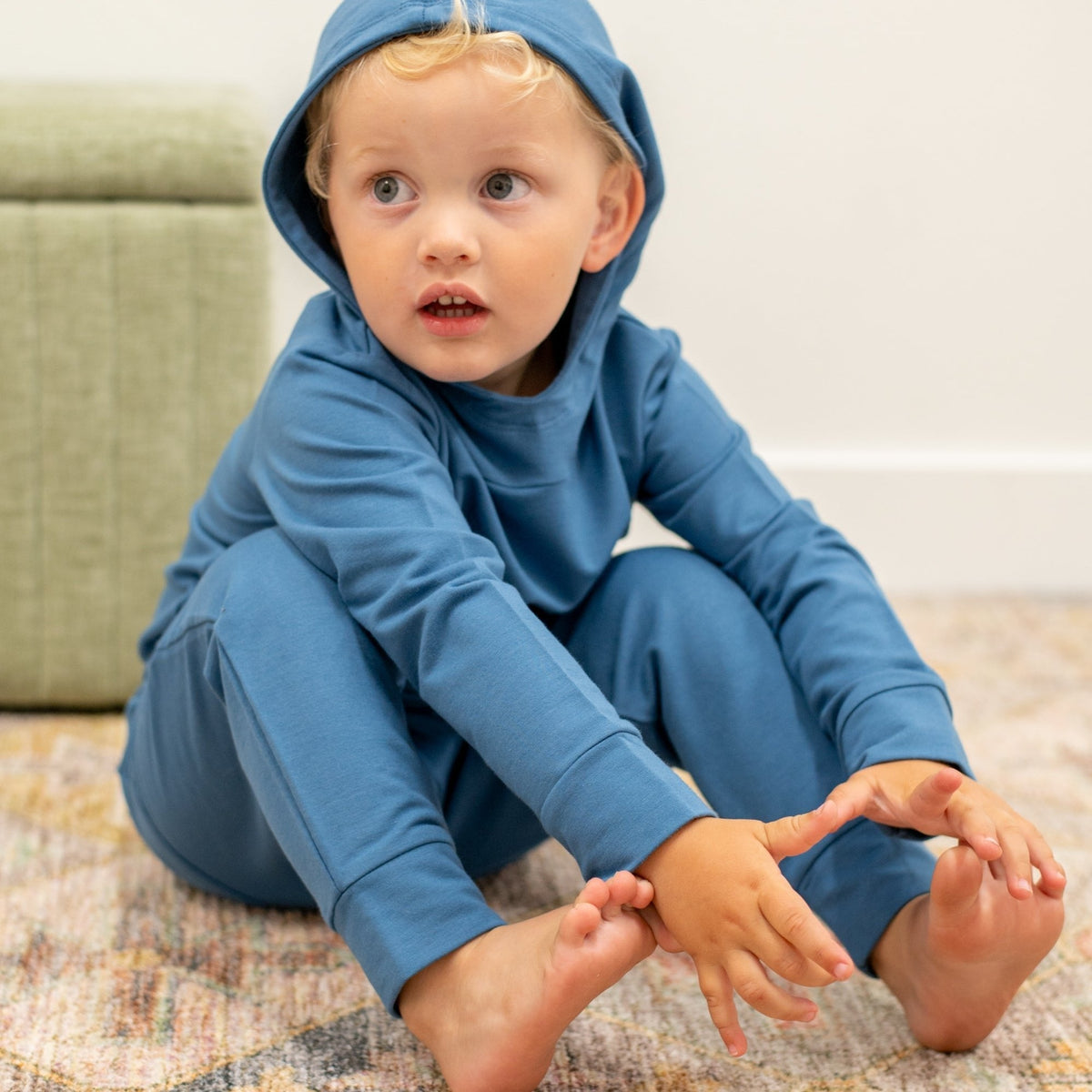 Hooded Jogger Set Captain Blue — Sweet Bamboo