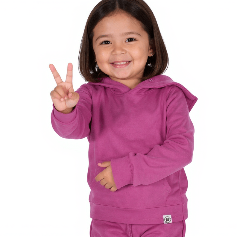 Hooded Jogger Set Raspberry Rose — Sweet Bamboo