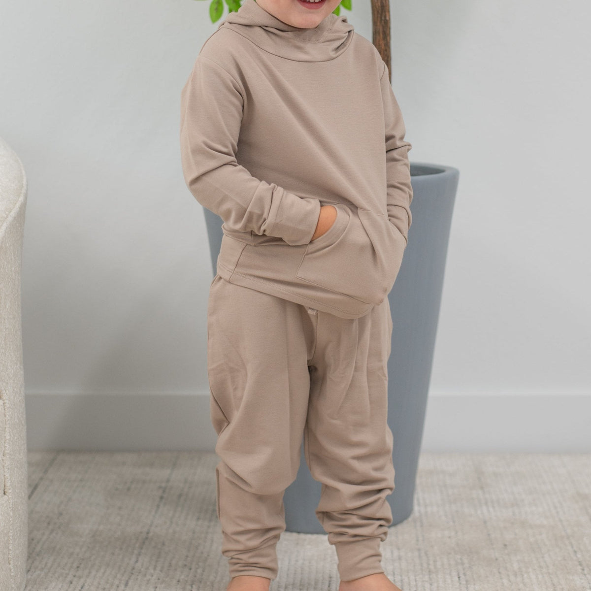 Hooded Jogger Set Just Taupe — Sweet Bamboo