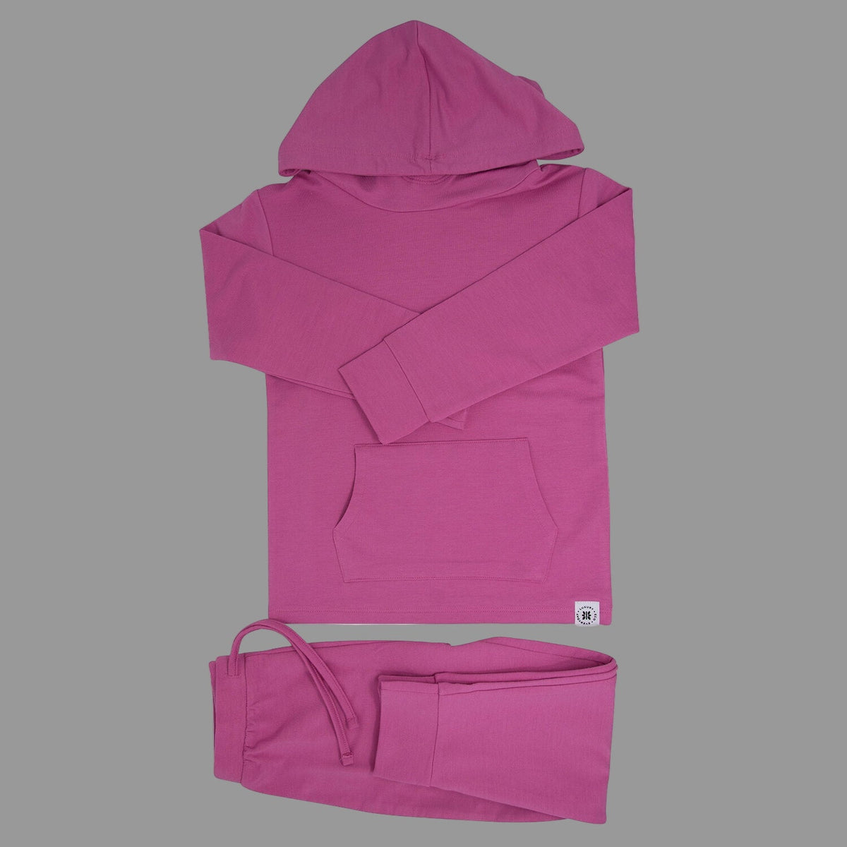 Hooded Jogger Set Raspberry Rose — Sweet Bamboo