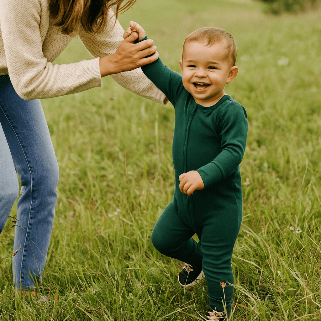 Hunter Green Convertible Romper — Sweet Bamboo