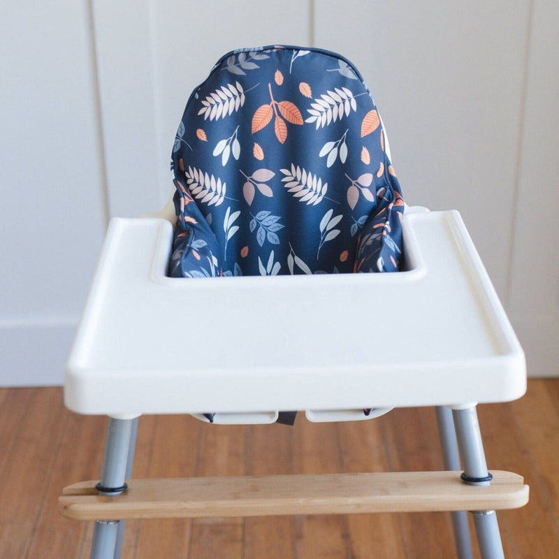 Navy Leaves IKEA Antilop Cushion Cover — Little Joy Co.