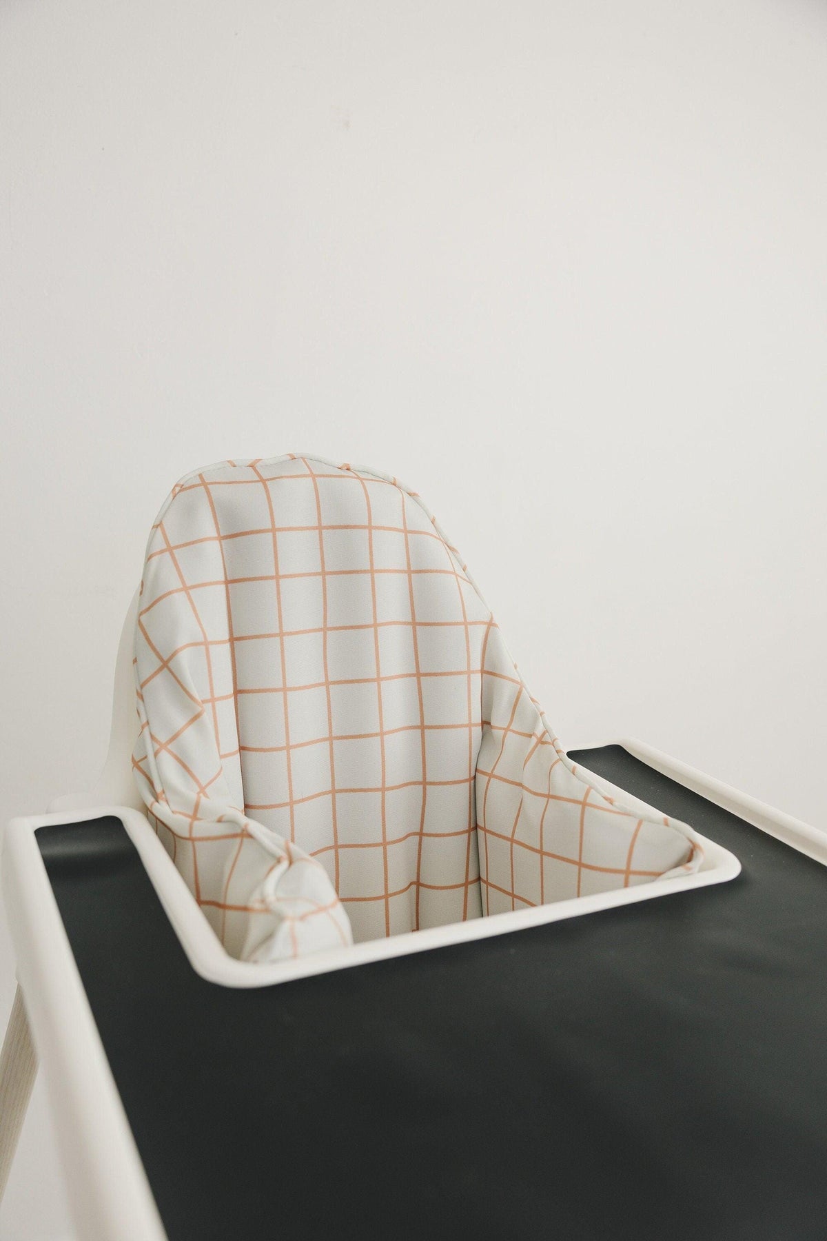 Camel Windowpane Cushion Cover for IKEA Antilop Highchair — Little Joy Co.