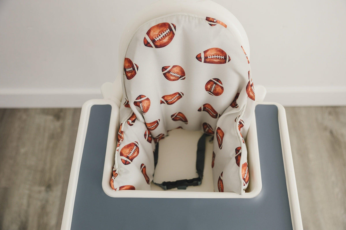 Football Print Highchair Cushion Cover for IKEA Antilop - Wipeable — Little Joy Co.