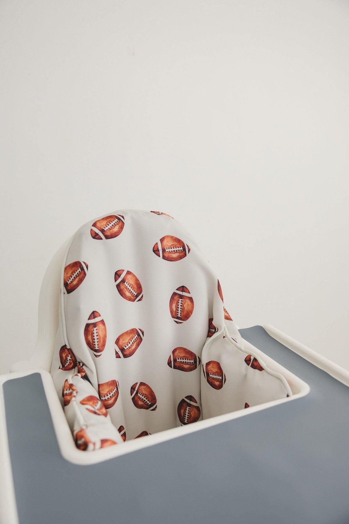 Football Print Highchair Cushion Cover for IKEA Antilop - Wipeable — Little Joy Co.
