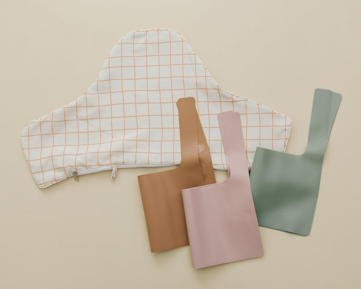 Camel Windowpane Cushion Cover for IKEA Antilop Highchair — Little Joy Co.