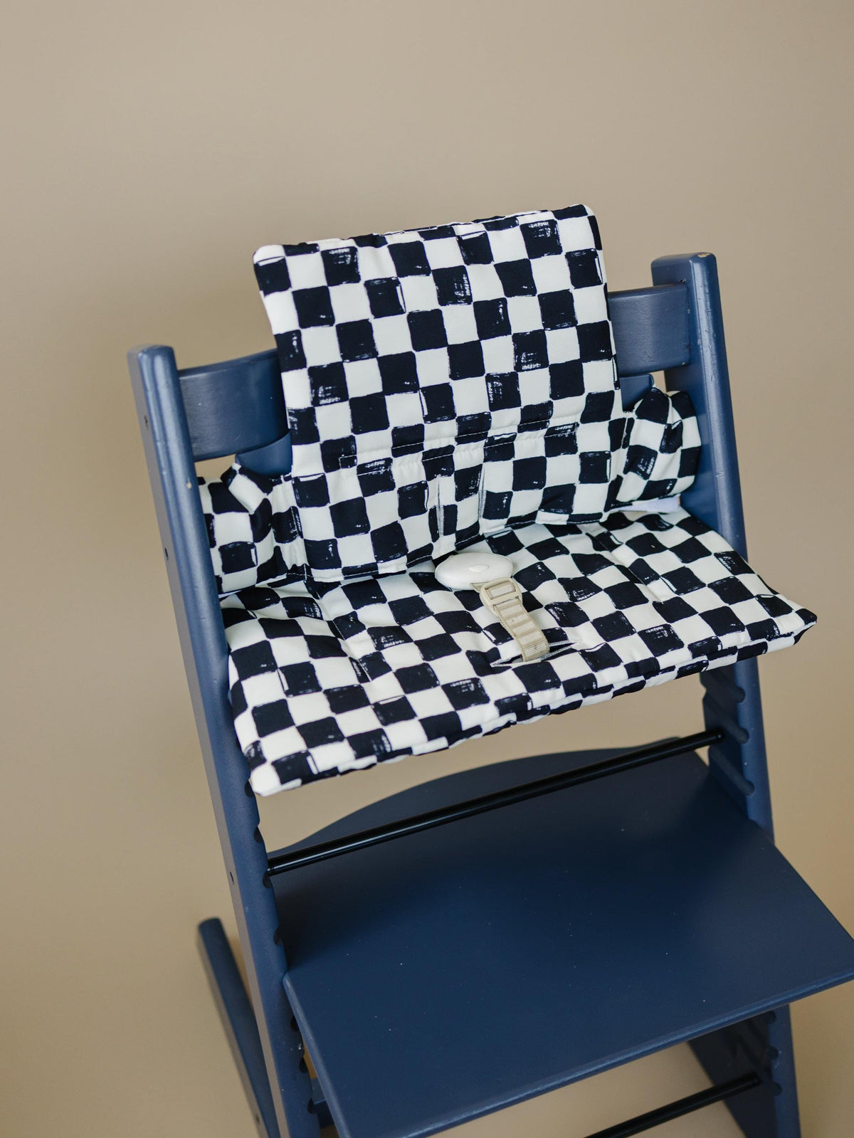 Black & White Checkered Highchair Cushion - Wipeable Stokke Tripp Trapp Cover — Little Joy Co.