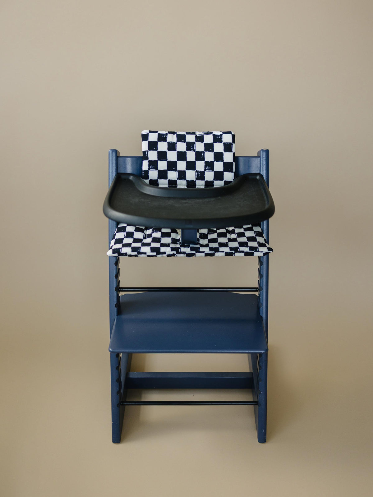 Black & White Checkered Highchair Cushion - Wipeable Stokke Tripp Trapp Cover — Little Joy Co.