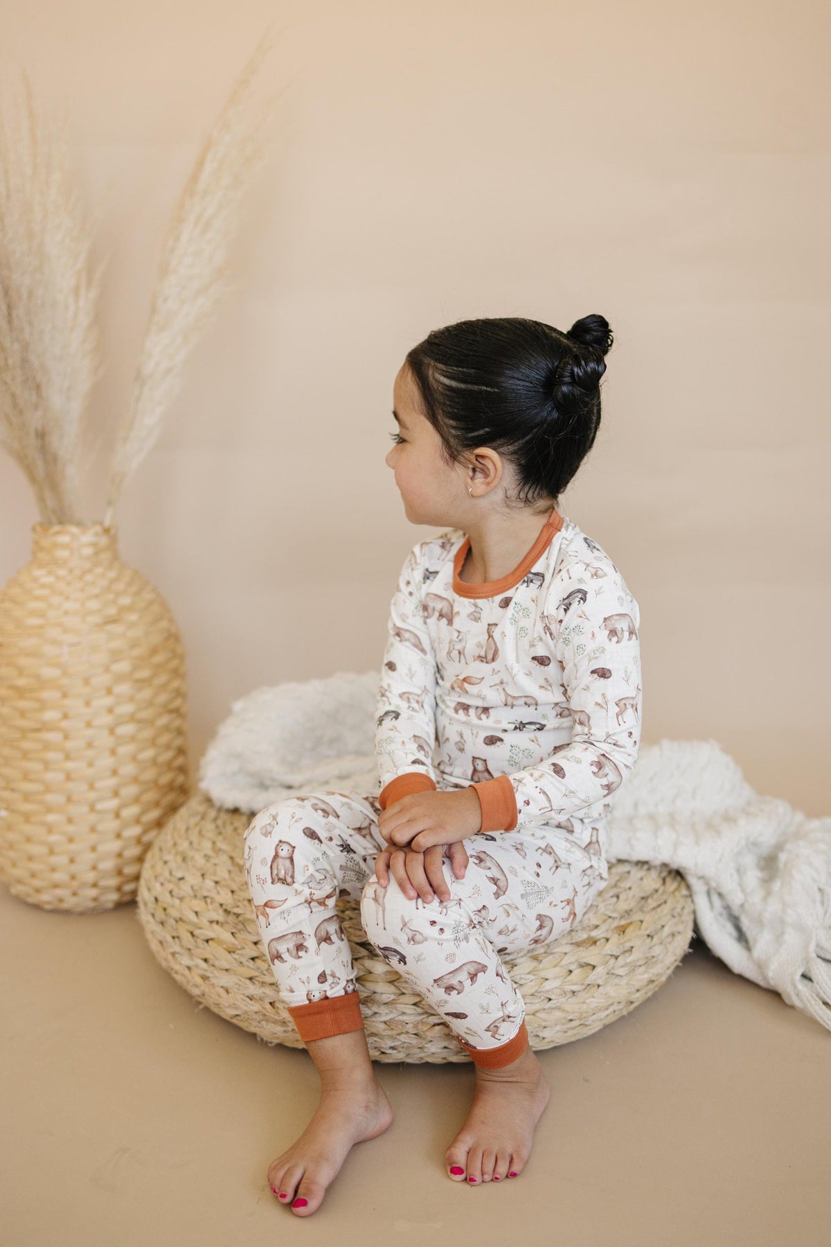 Forest Friends 2pc Bamboo Pajamas - Fall Woodland PJ Set for Toddlers and Kids — Little Joy Co.