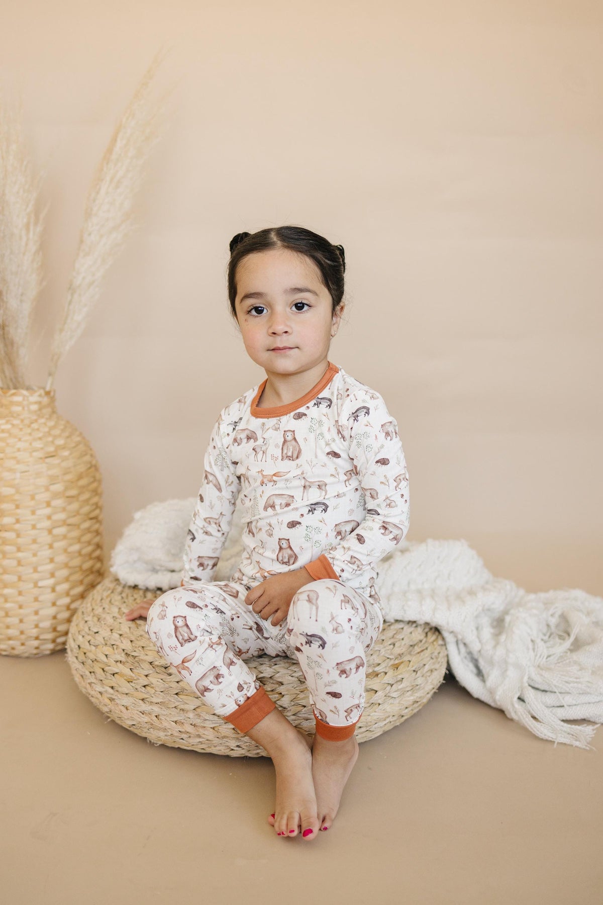 Forest Friends 2pc Bamboo Pajamas - Fall Woodland PJ Set for Toddlers and Kids — Little Joy Co.