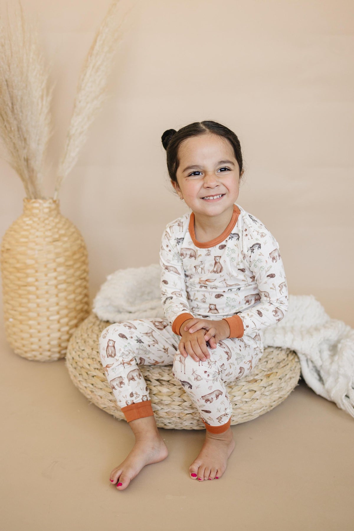 Forest Friends 2pc Bamboo Pajamas - Fall Woodland PJ Set for Toddlers and Kids — Little Joy Co.