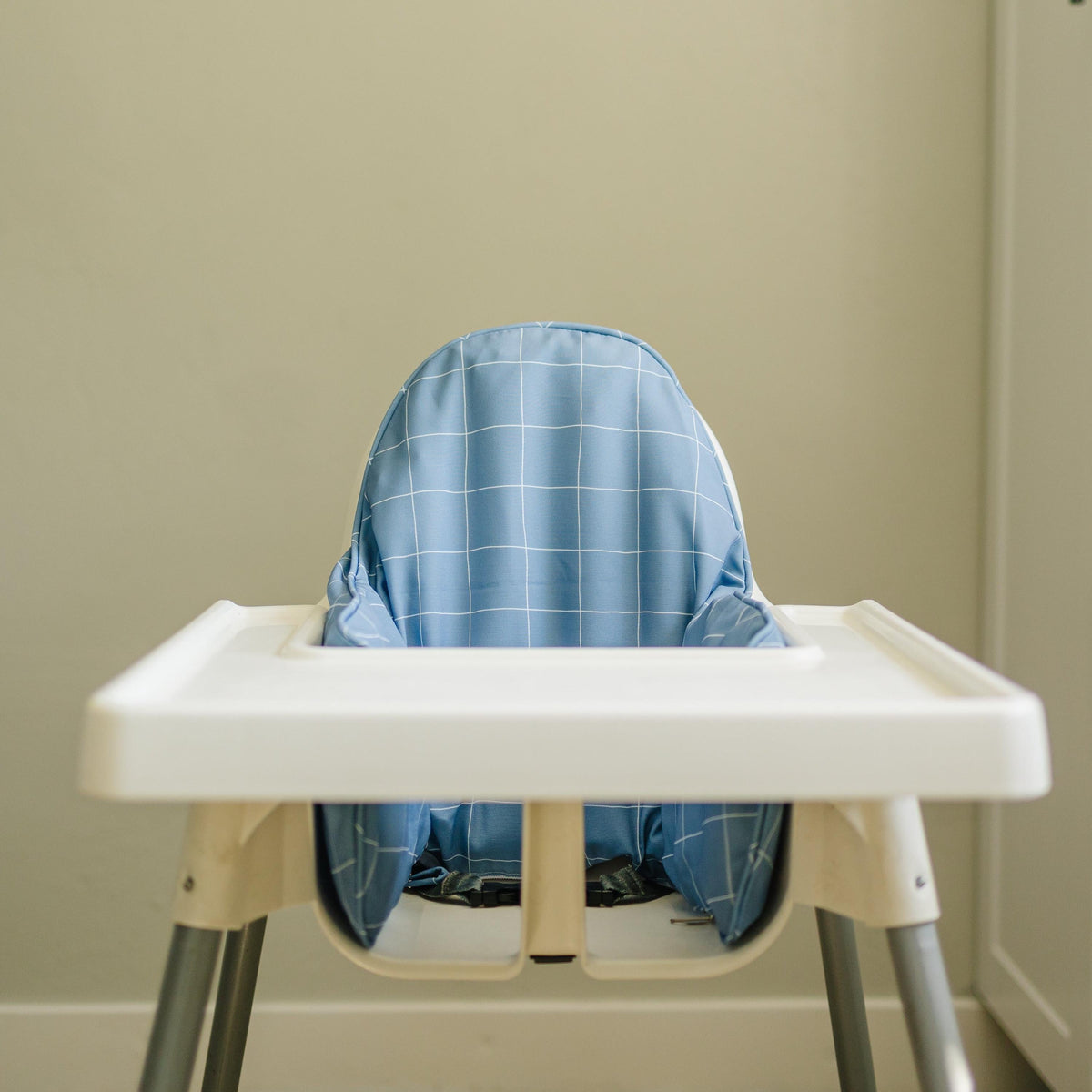 Blue Grid IKEA Antilop Cushion Cover — Little Joy Co.