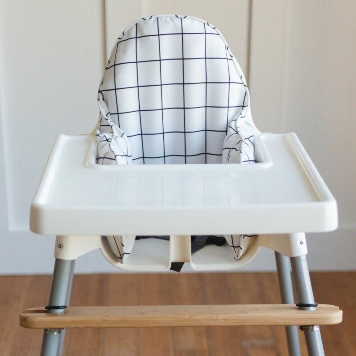 White & Black Windowpane IKEA Antilop Cushion Cover — Little Joy Co.