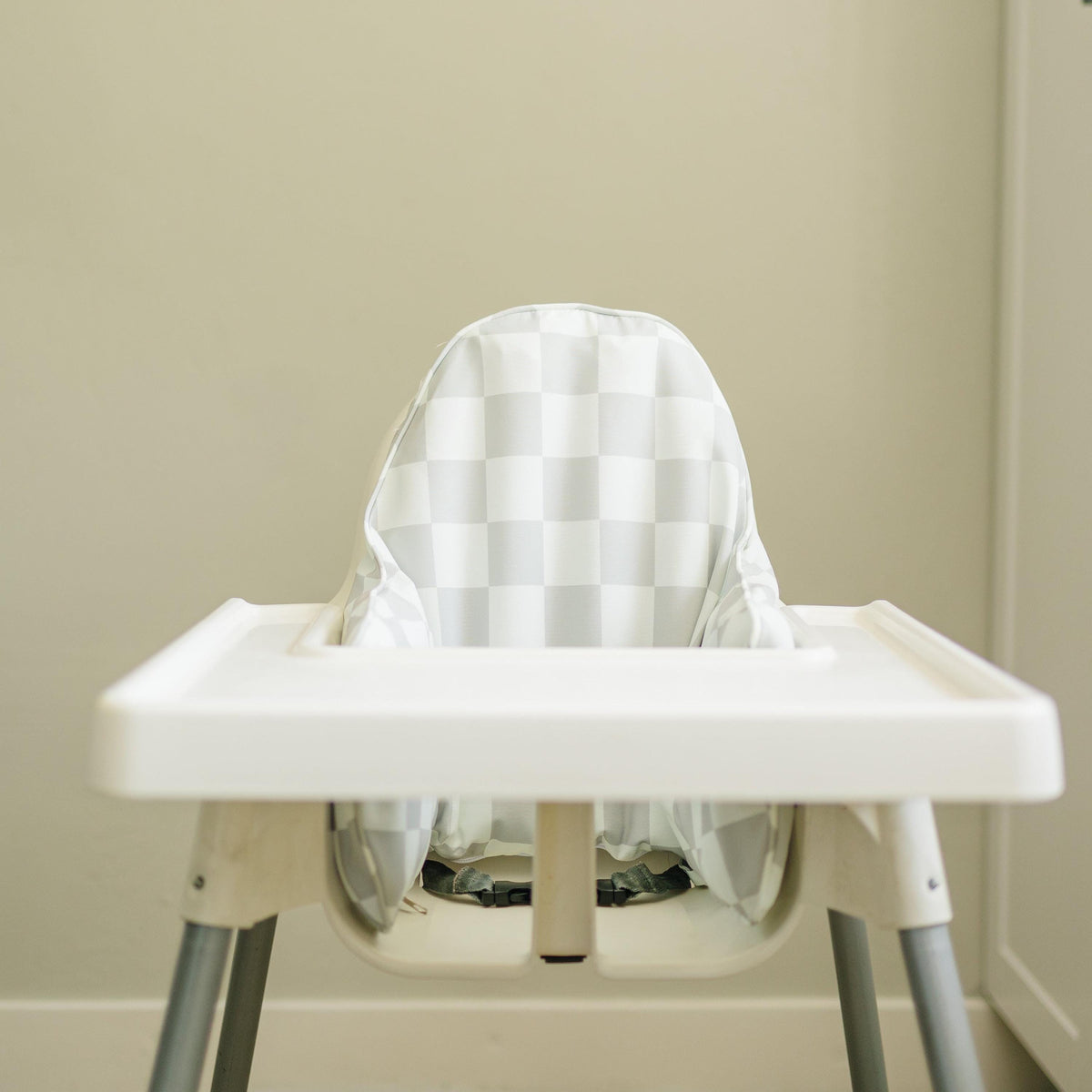 Greige Checker IKEA Antilop Cushion Cover — Little Joy Co.