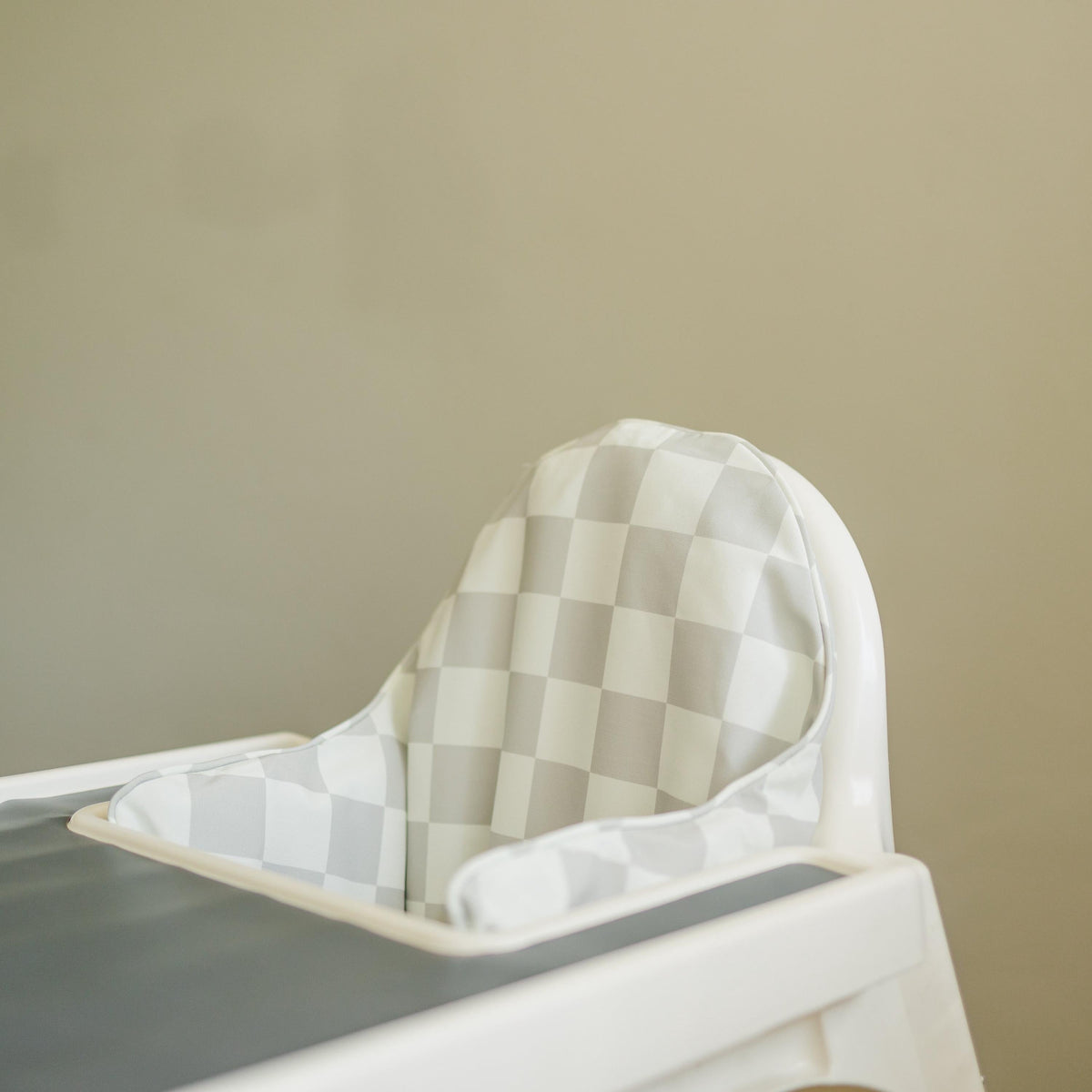 Greige Checker IKEA Antilop Cushion Cover — Little Joy Co.