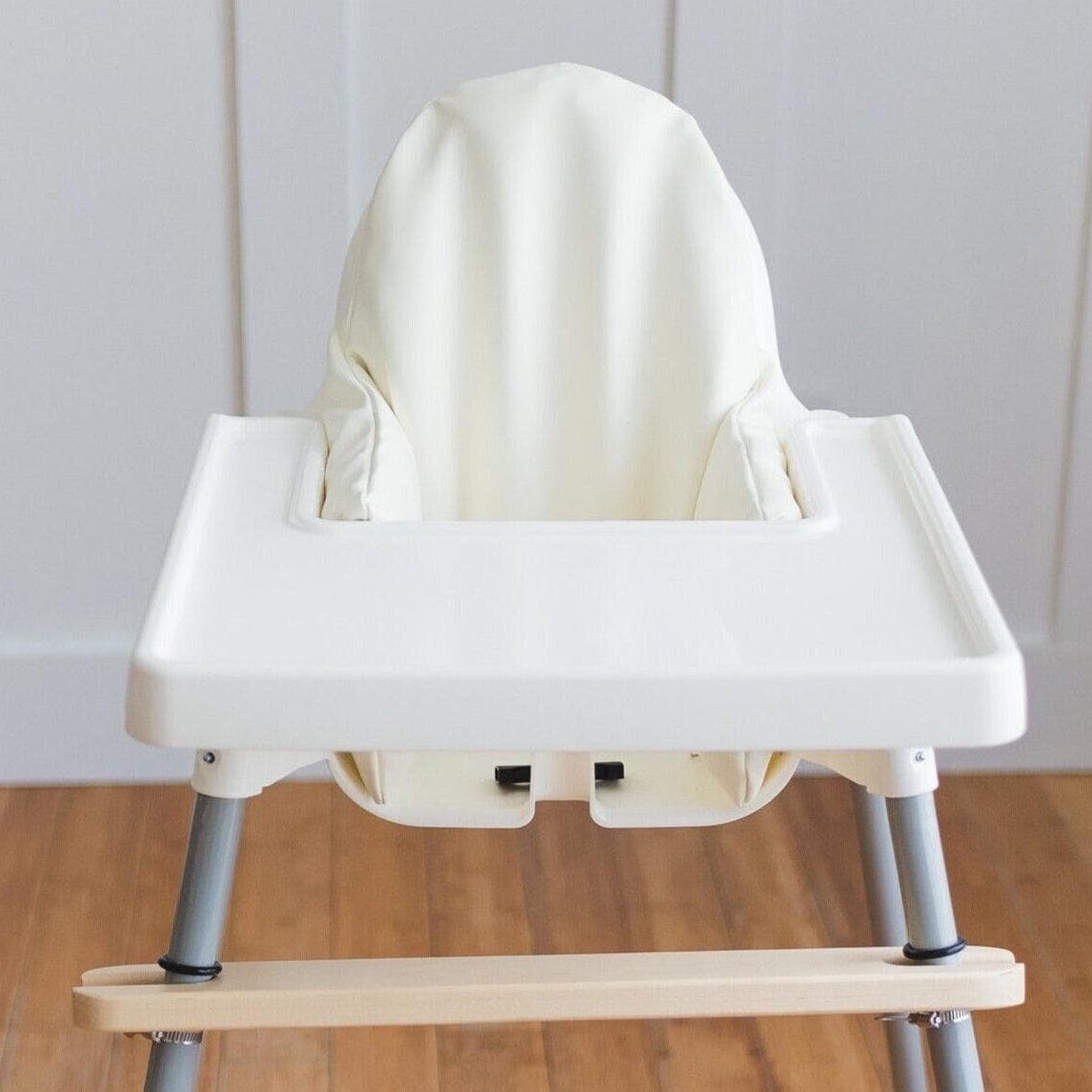 Off-White Vegan Leather IKEA Antilop Cushion Cover — Little Joy Co.