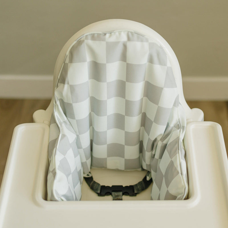 Greige Checker IKEA Antilop Cushion Cover — Little Joy Co.