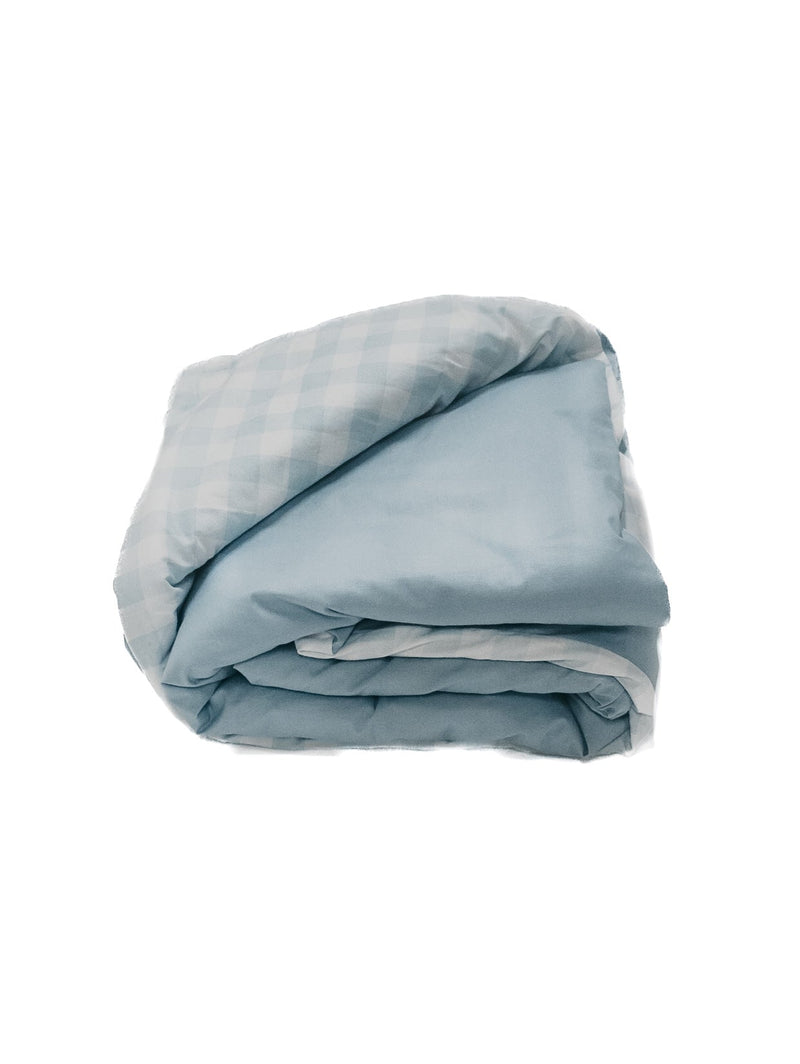 Marine Checkered Quilted Blanket — Little Mae & Co