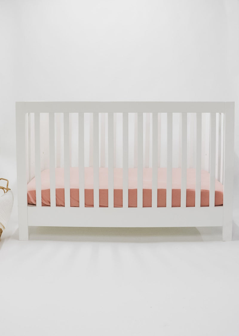 Peony Ribbed Crib Sheet — Little Mae & Co