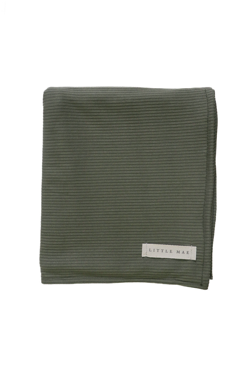 Moss Ribbed Stretch Swaddle — Little Mae & Co