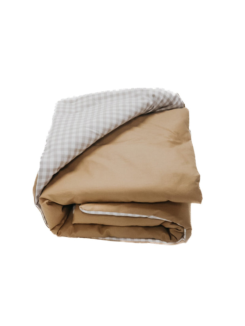 Chestnut Gingham Quilted Blanket — Little Mae & Co