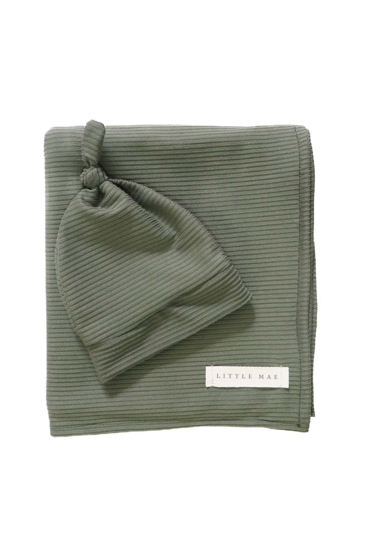 Moss Ribbed Stretch Swaddle — Little Mae & Co
