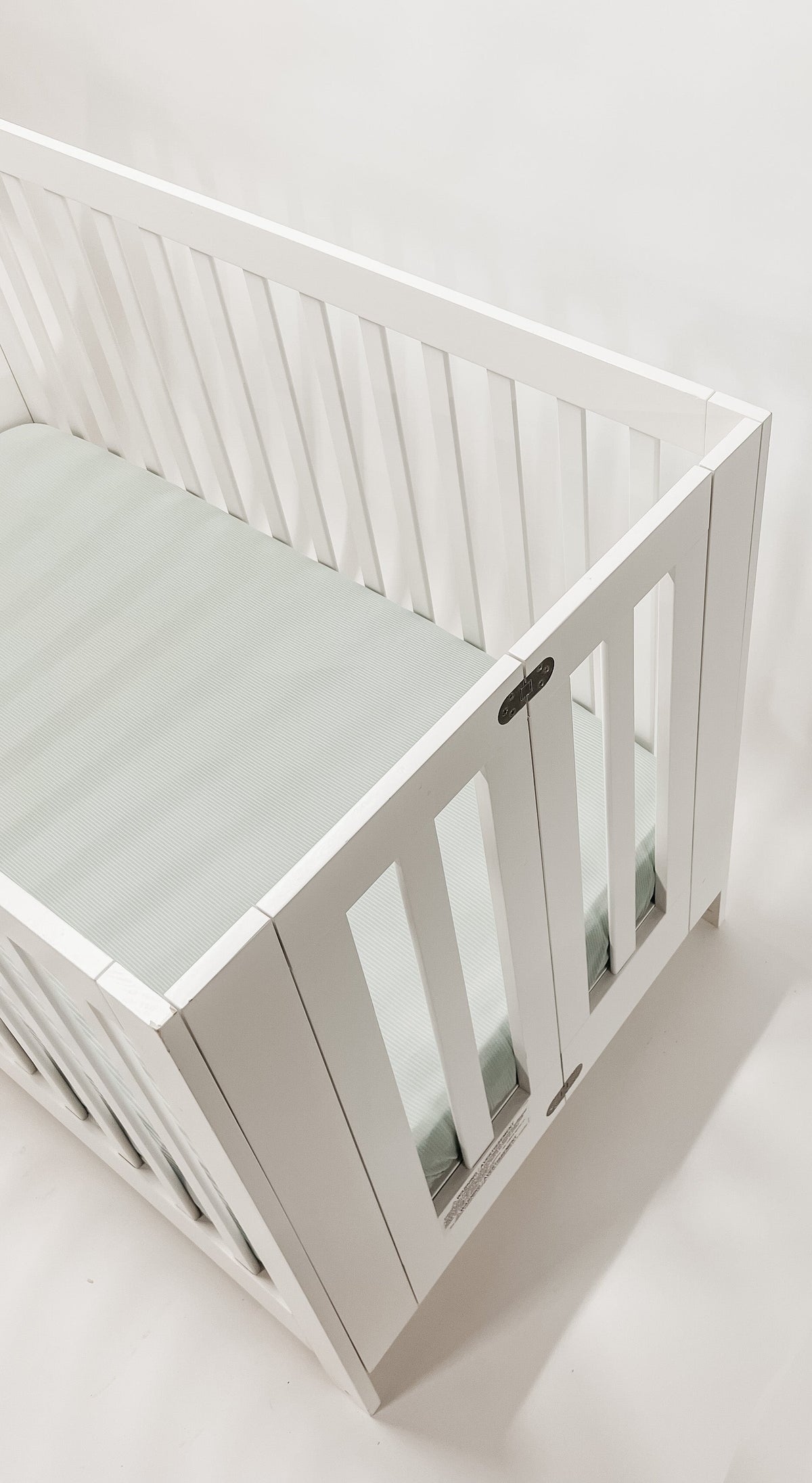 Seafoam Ribbed Crib Sheet — Little Mae & Co