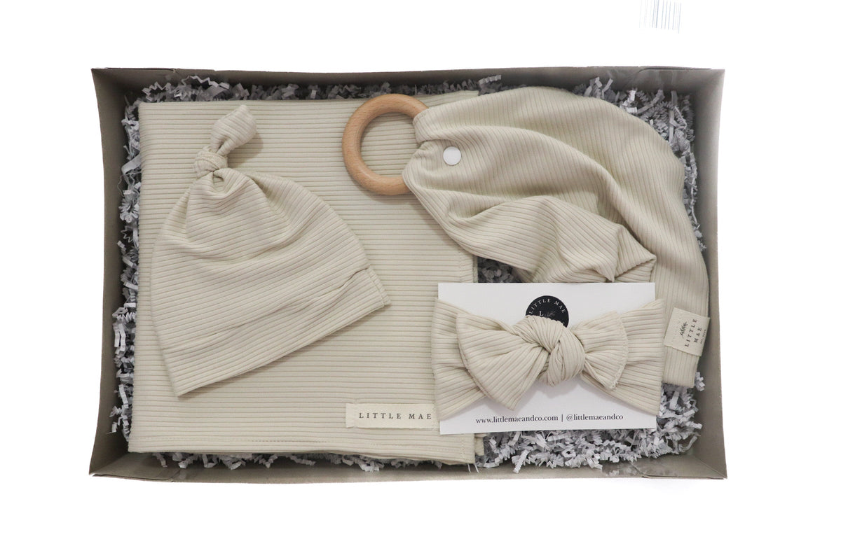 Oat Ribbed Gift Box — Little Mae & Co
