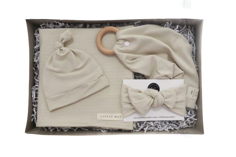 Oat Ribbed Gift Box — Little Mae & Co