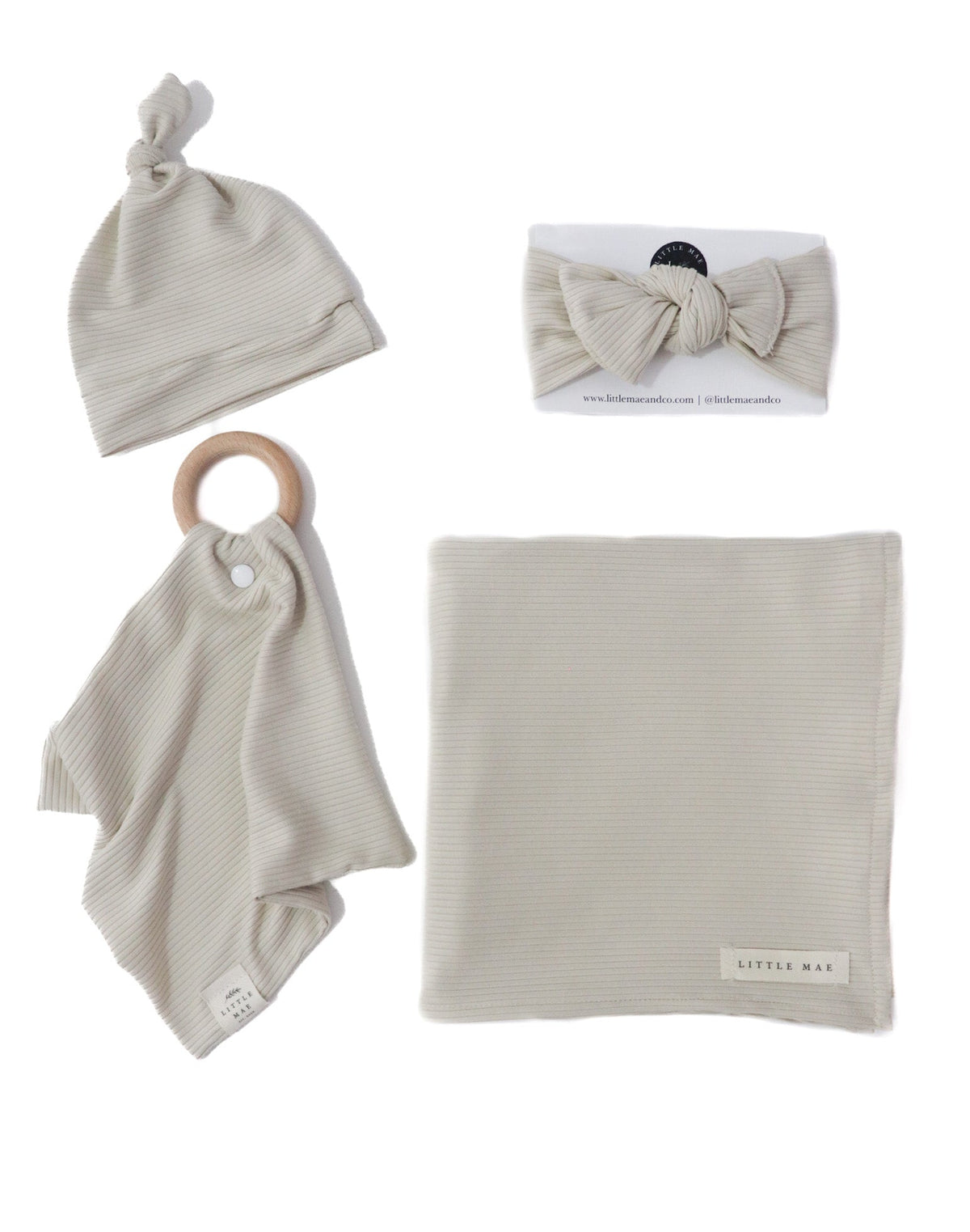 Oat Ribbed Stretch Swaddle — Little Mae & Co