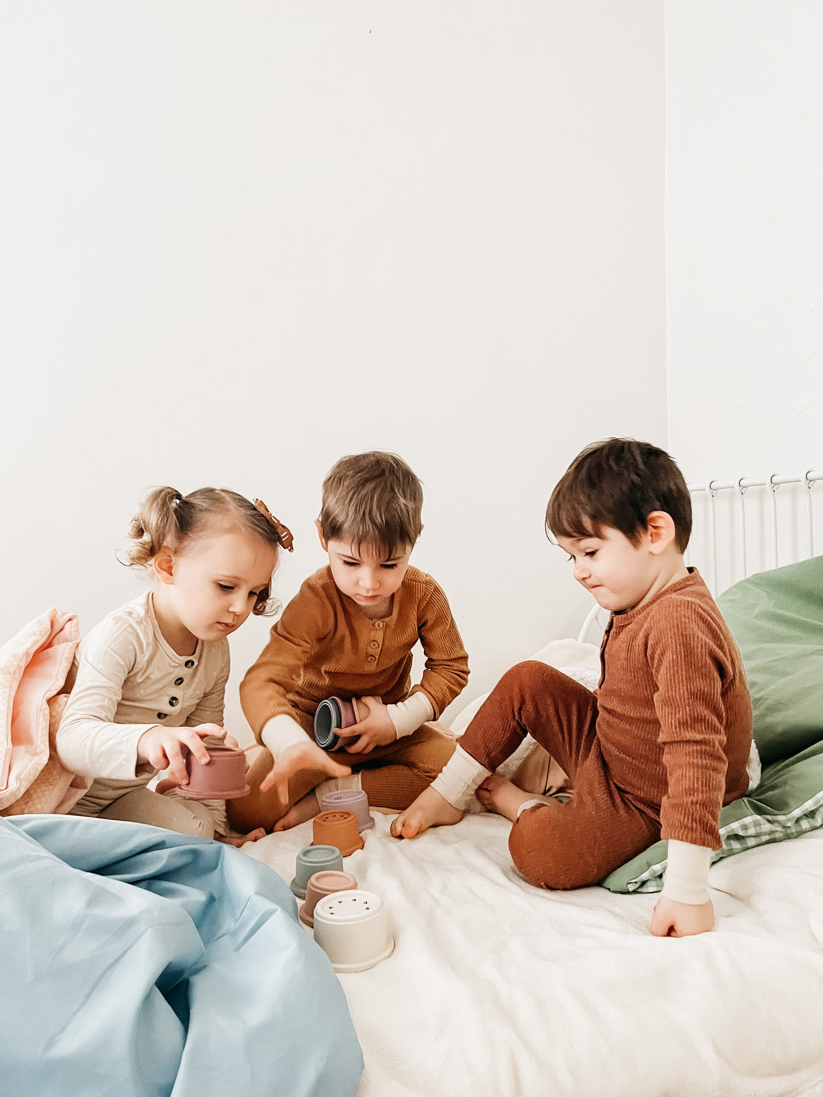 Chestnut Gingham Quilted Blanket — Little Mae & Co