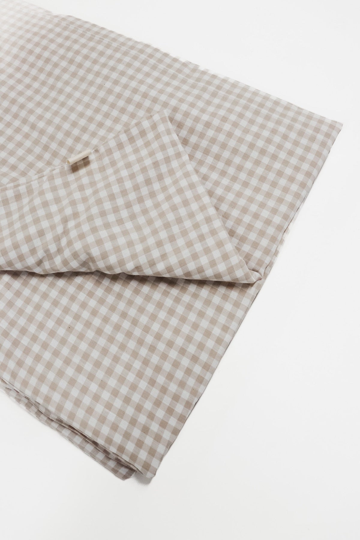 Beige Gingham Crib Quilted Blanket — Little Mae & Co