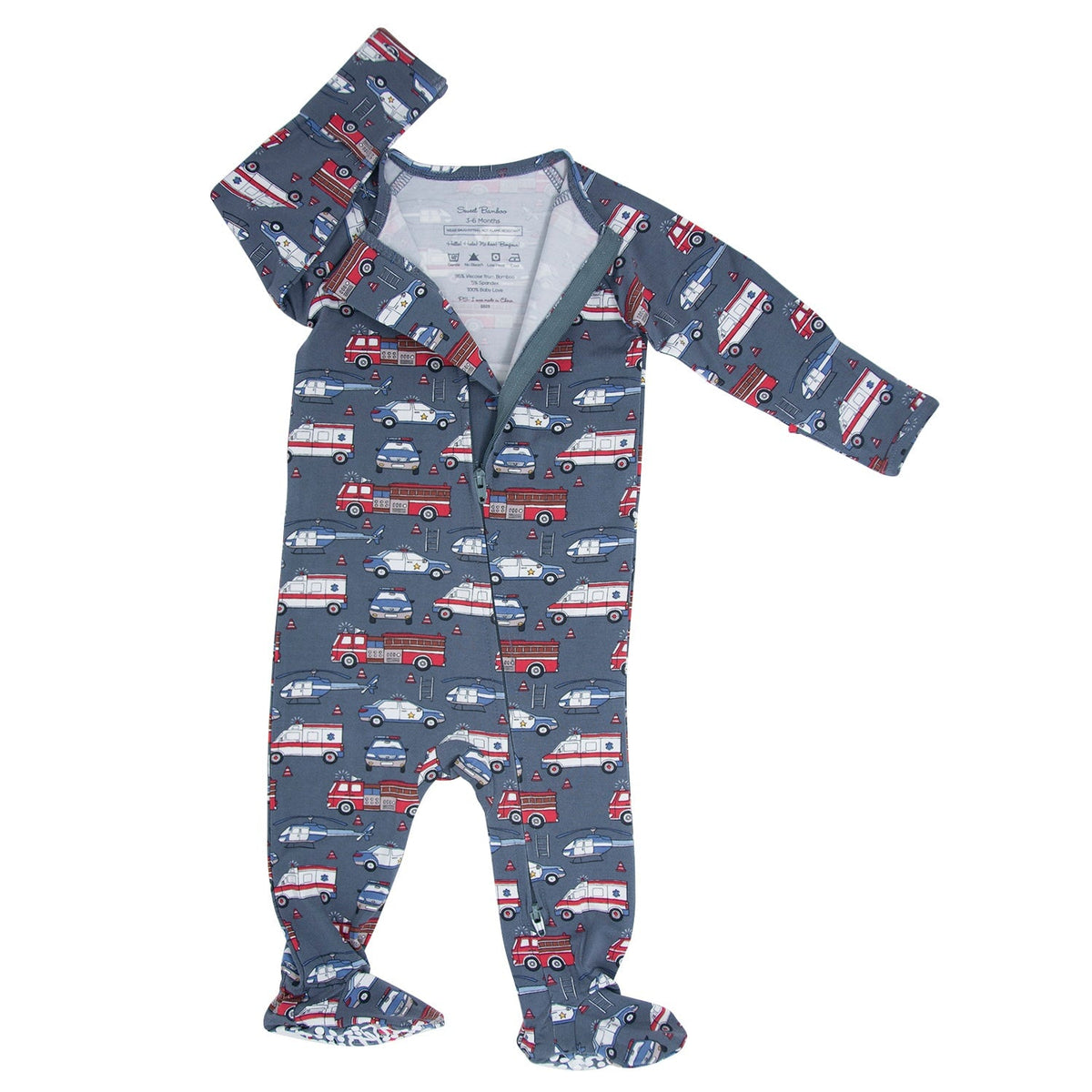 Ironman Zipper Footie — Sweet Bamboo