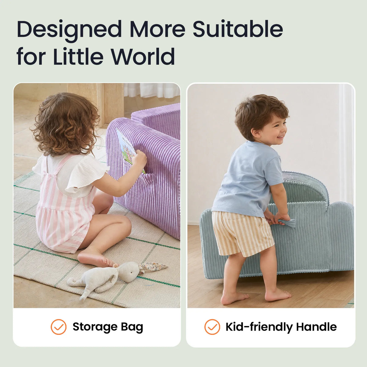 Tiny Land® GentleSnug Corduroy Kid Chair — Tiny Land
