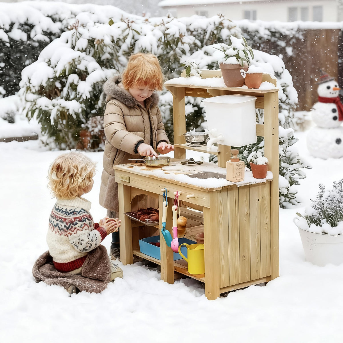 Tiny Land® Mud Kitchen - DuoPlay Outdoor Play Kitchen for Kids — Tiny Land