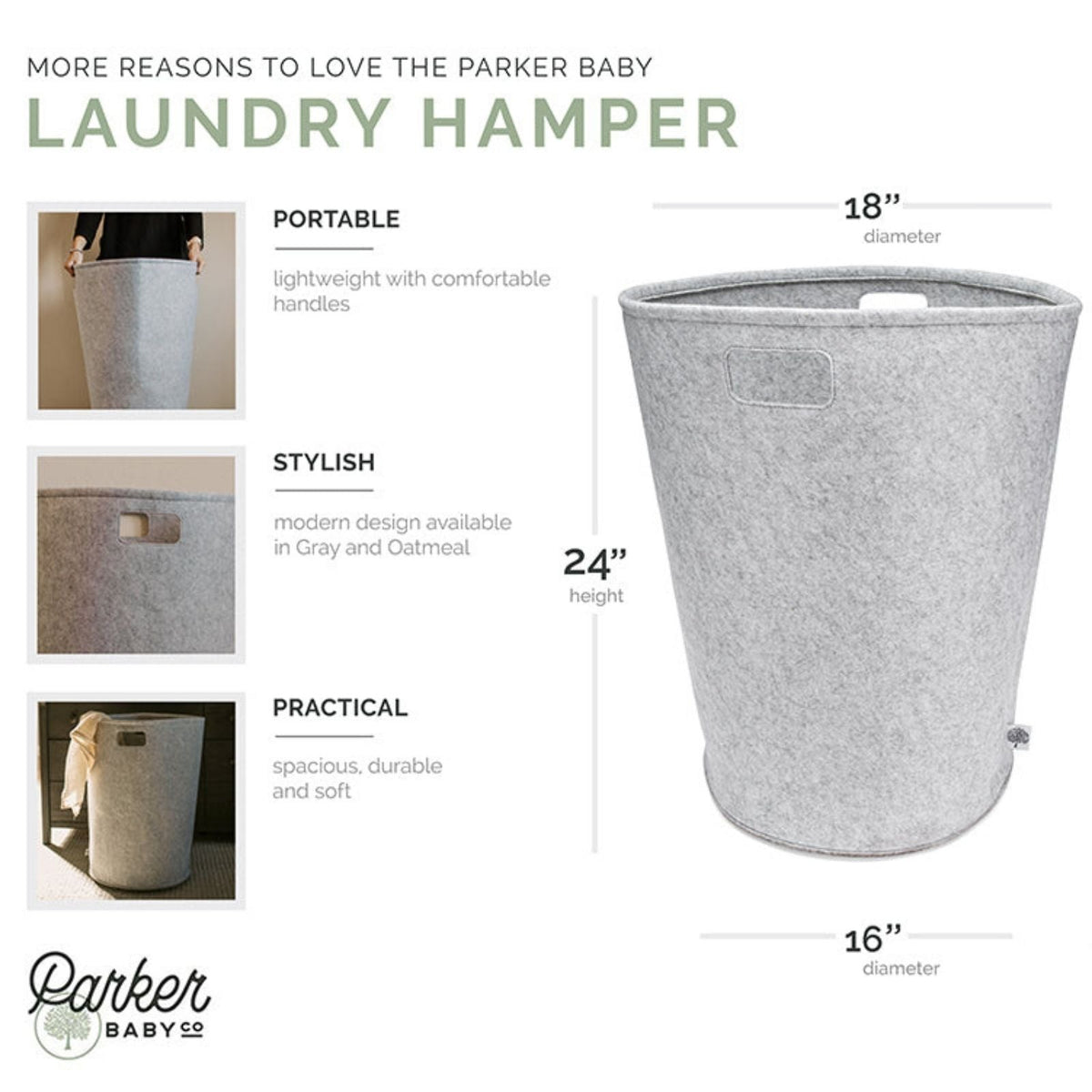 Felt Laundry Hamper — Parker Baby Co.