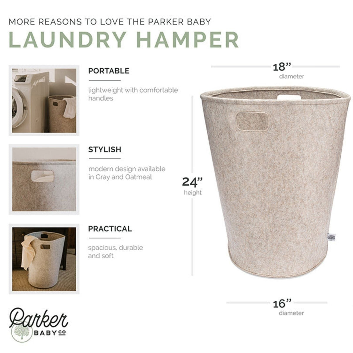 Felt Laundry Hamper — Parker Baby Co.