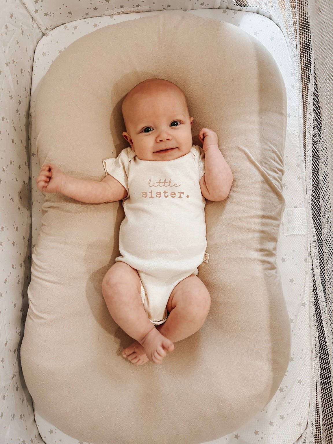 Little Sister Clay Organic Cotton Short Sleeve Baby Bodysuit — Tenth & Pine