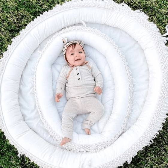 Macrame Oval Play Mat & Round Play Mat Bundle — Finn + Emma