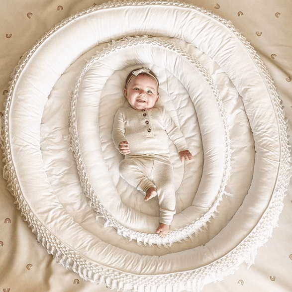 Macrame Oval Play Mat & Round Play Mat Bundle — Finn + Emma
