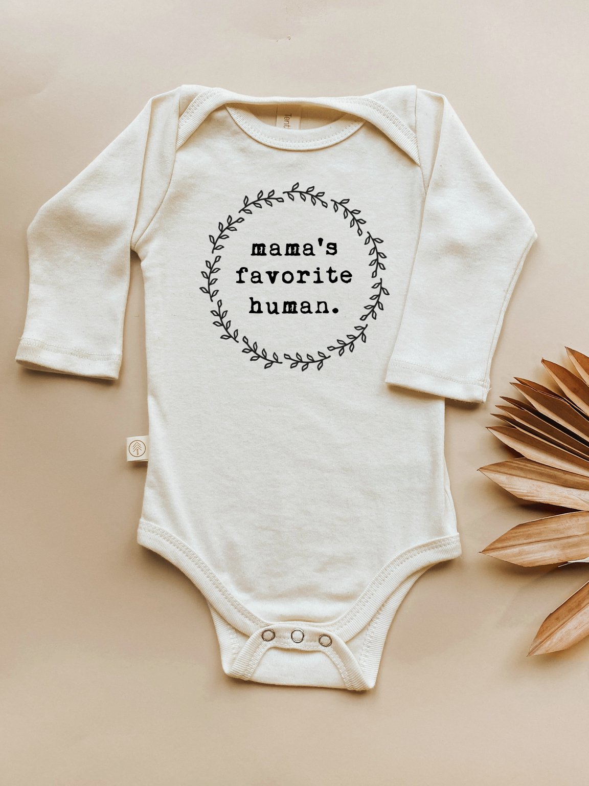 Mama's Favorite Human Organic Bodysuit Long Sleeve — Tenth & Pine