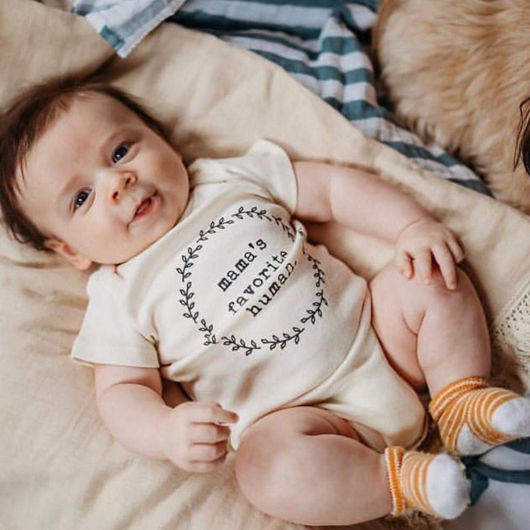 Mama's Favorite Human Organic Baby Bodysuit — Tenth & Pine