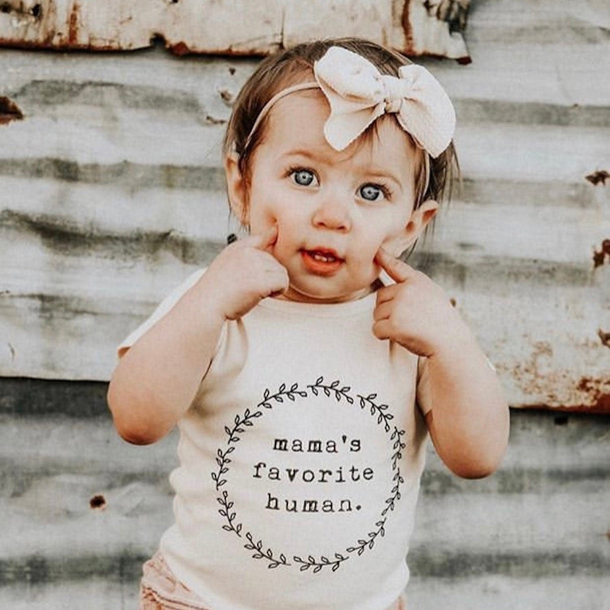 Mama's Favorite Human Organic Baby Bodysuit — Tenth & Pine