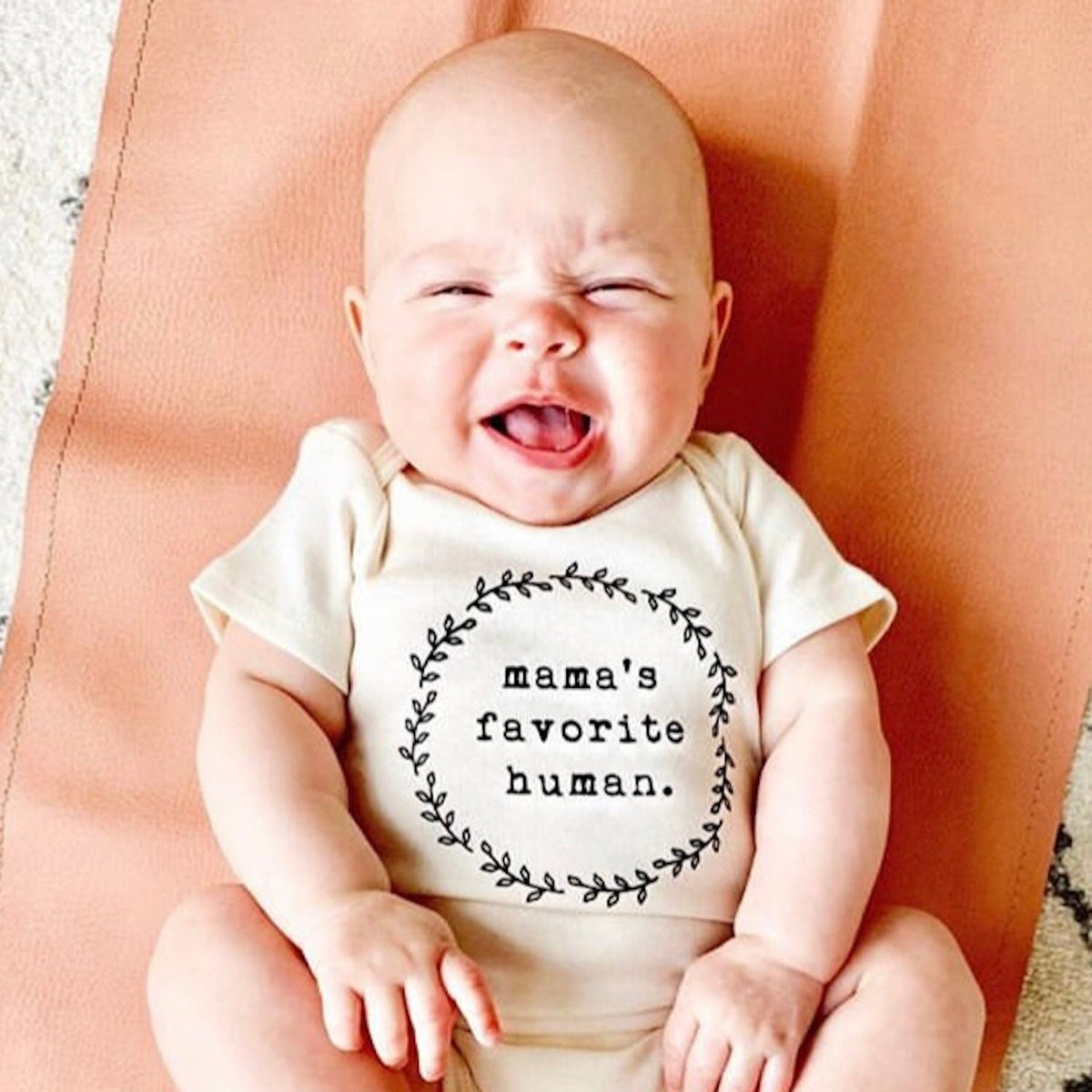 Mama's Favorite Human Organic Baby Bodysuit — Tenth & Pine