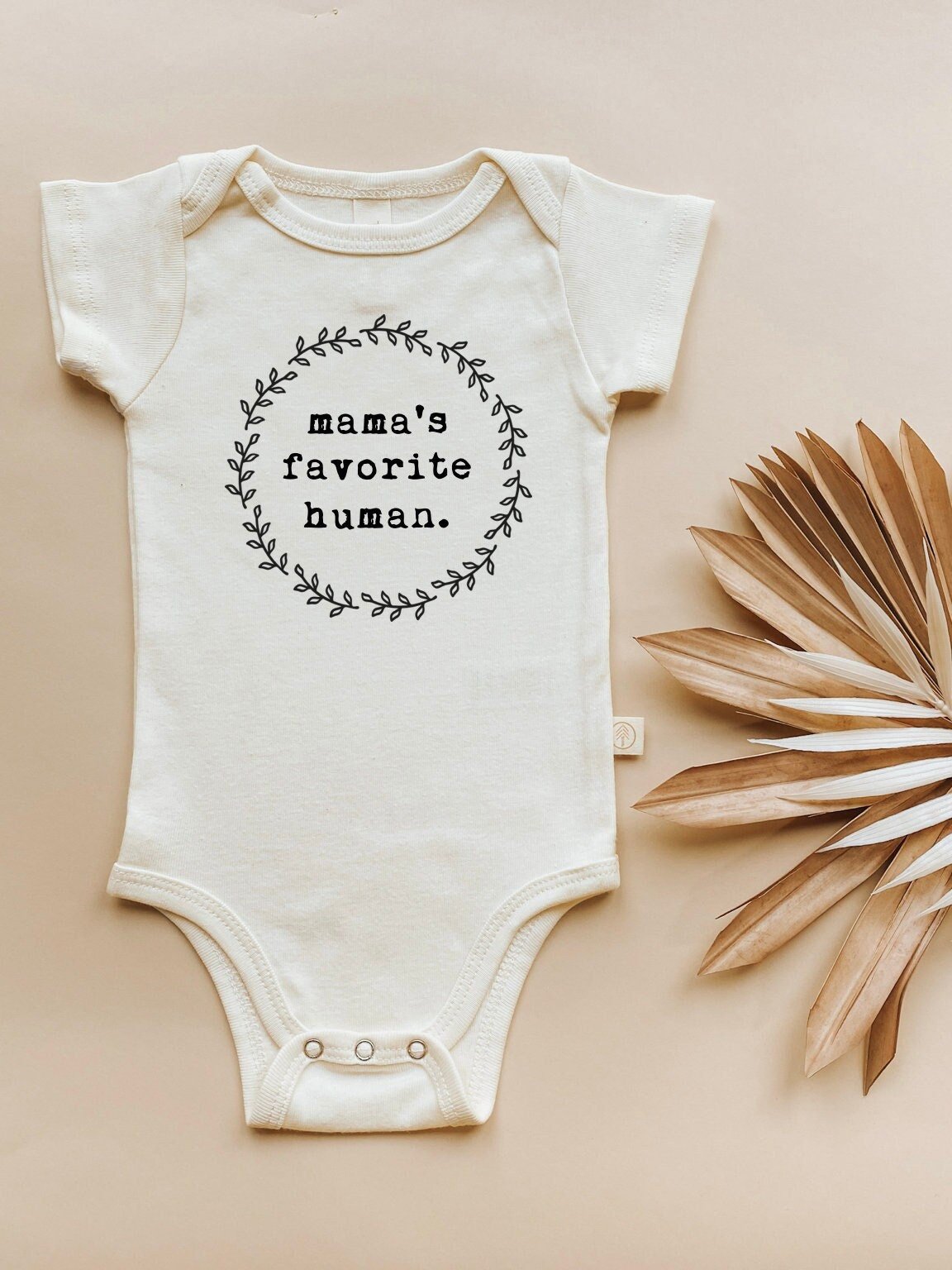 Mama's Favorite Human Organic Baby Bodysuit — Tenth & Pine