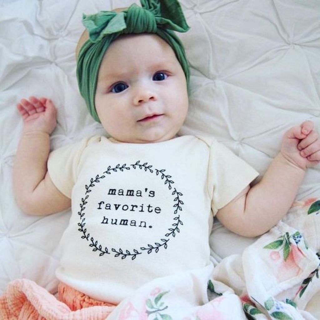 Mama's Favorite Human Organic Baby Bodysuit — Tenth & Pine