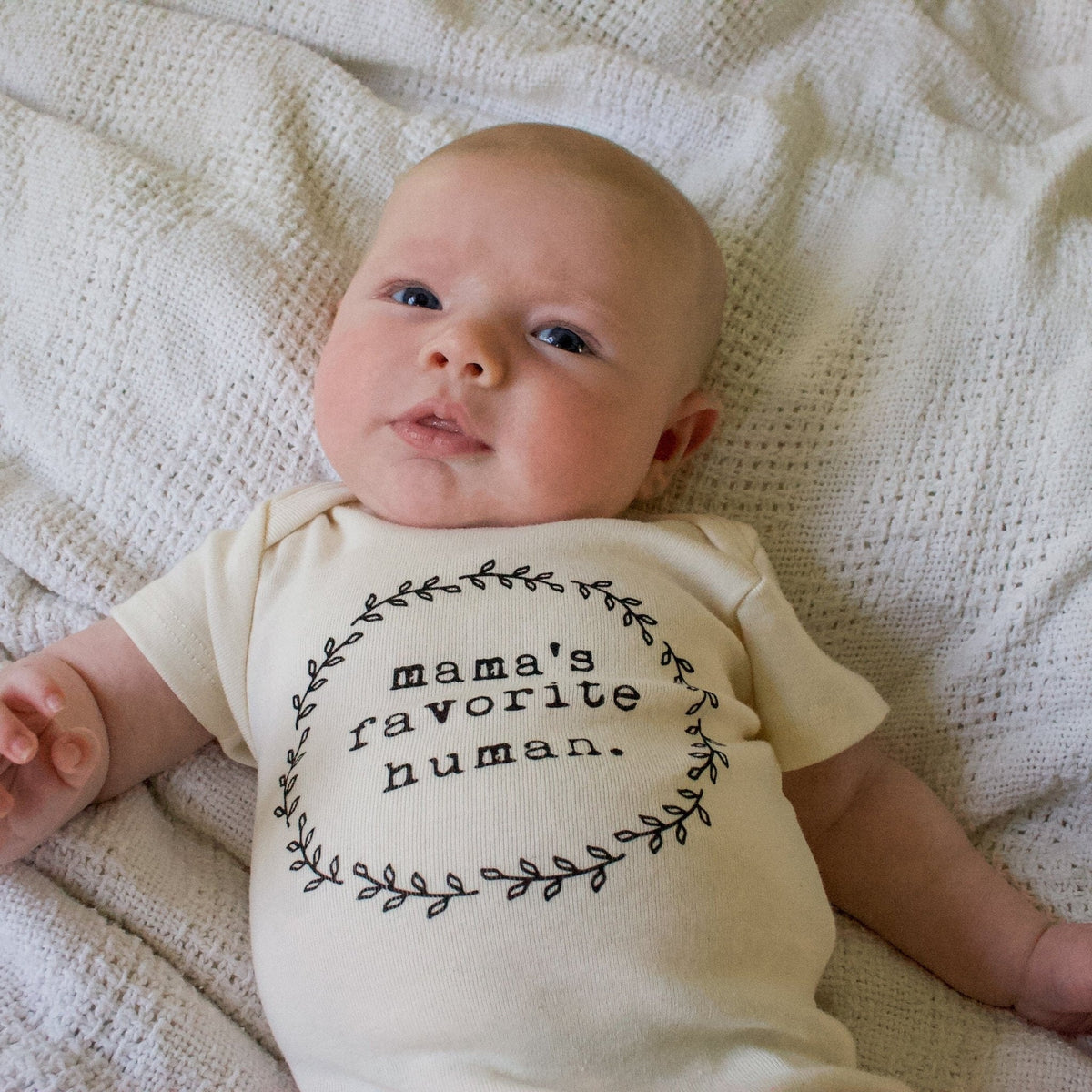 Mama's Favorite Human Organic Baby Bodysuit — Tenth & Pine