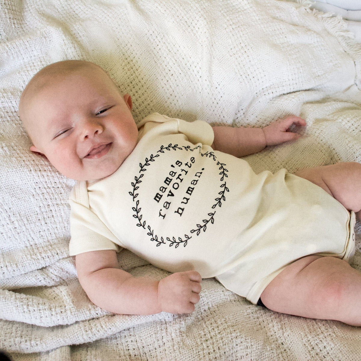Mama's Favorite Human Organic Baby Bodysuit — Tenth & Pine