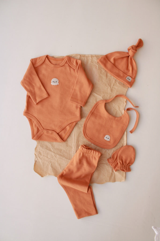 Octopus Patterned 5 Piece Newborn Set — Honey and Hive